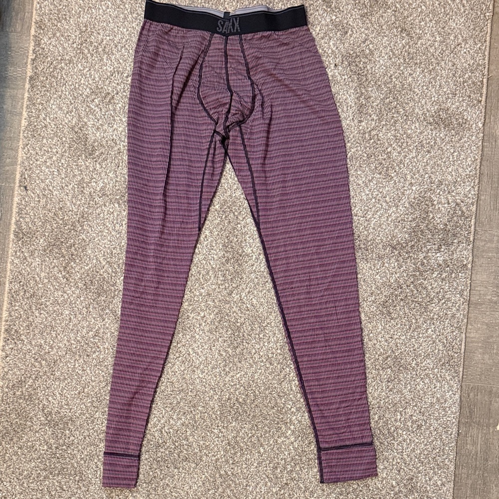 Saxx Men's Striped Underwear in Purple and Black